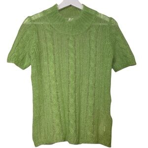 ANTHROPOLOGIE Loose Cable Knit Mohair Blend Sweater NEW